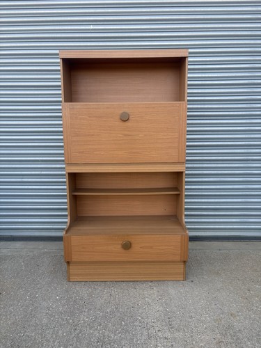 Vintage teak effect bureau - vintage,