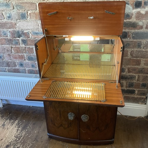 1930s art deco walnut cocktail - 1930s,