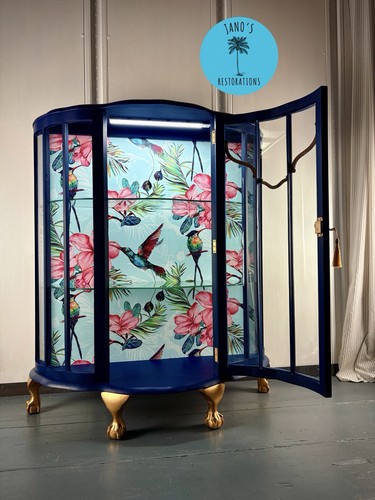 Vintage mid century navy - century, blue