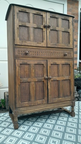 Vintage solid oak drinks - solid,